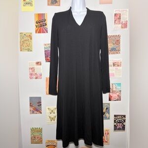 Eileen Fisher Classic Black Long Sleeve Dress